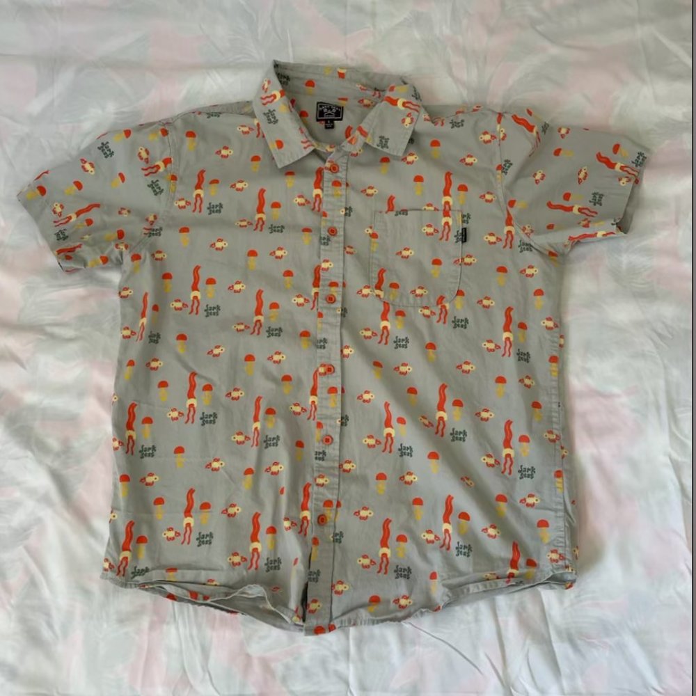 Fun Dark Seas Division Printed Collared Short Sleeve Shirt